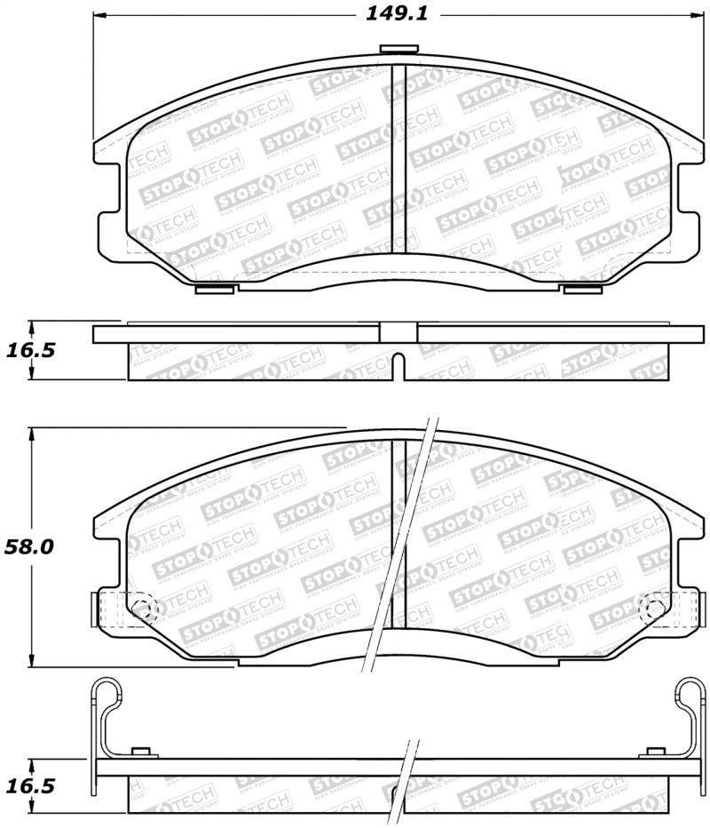 StopTech Street Disc Brake Pads - 305.08640 Stoptech