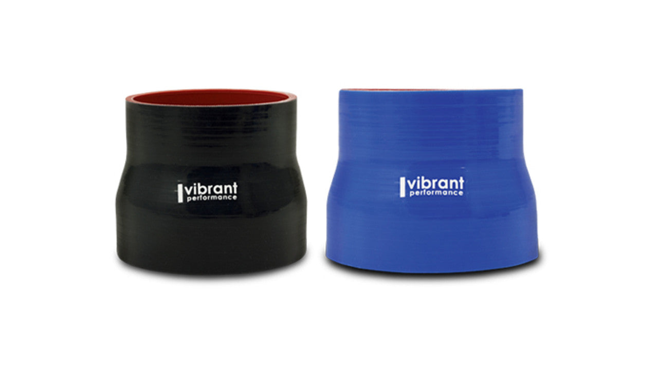 Vibrant 19742 4 Ply Reducer Couper 4.0in ID x 3.75in ID x 3in Long - Black