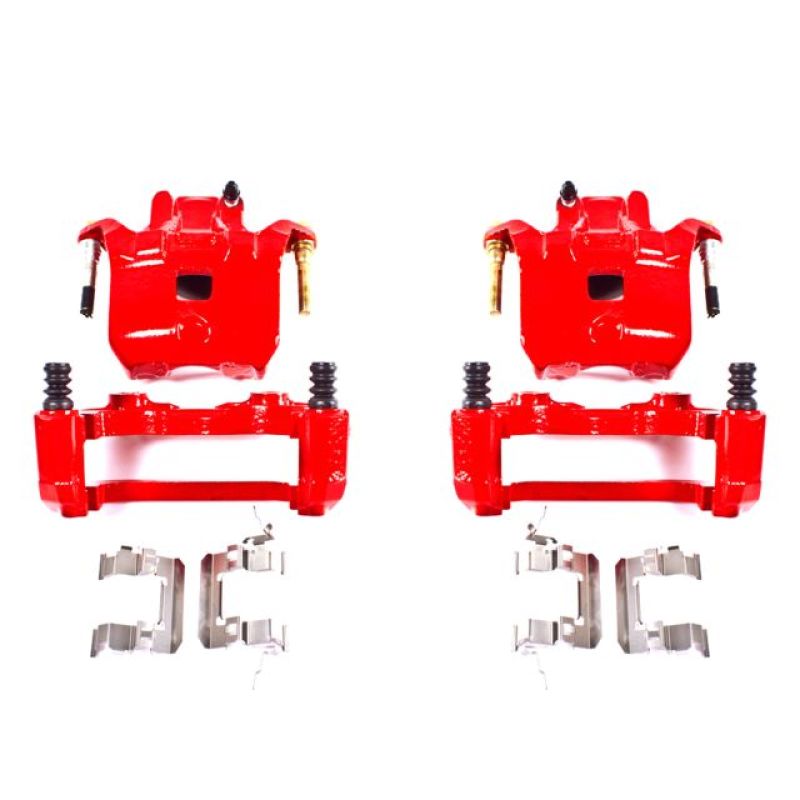 Power Stop 02-04 Infiniti I35 Front Red Calipers w/Brackets - Pair PowerStop