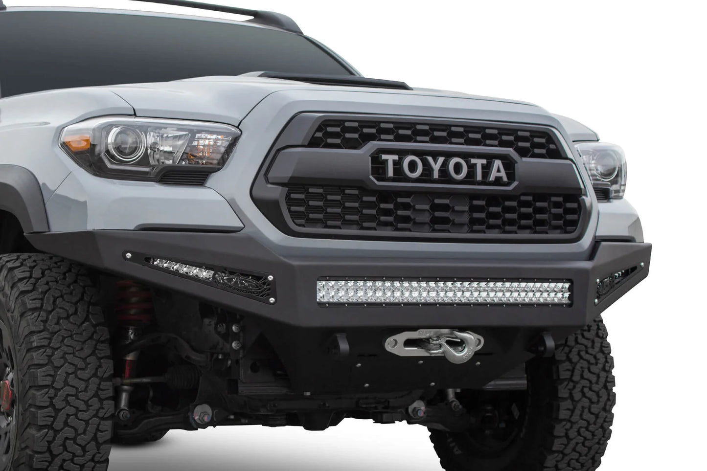 Addictive Desert Designs 2016-2023 Toyota Tacoma Honeybadger Winch Front Bumper - F687382730103 Addictive Desert Designs