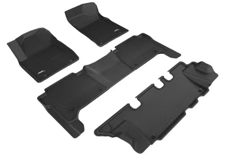 3D MAXpider L1NS10001509 2017-2020 Nissan Armada Kagu 1st & 2nd & 3rd Row Floormats - Black