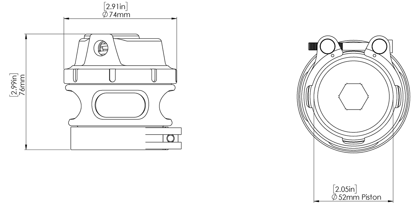 Turbosmart GenV RacePort BOV suit Supercharger (Black) - TS-0204-1152 Turbosmart