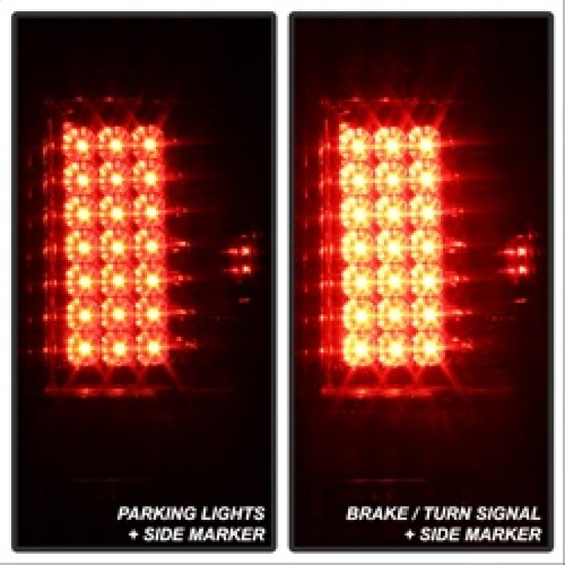 Spyder Ford F150 side 97-03/F250/350 Duty 99-07 LED Tail Lights Red Clear ALT-YD-FF15097-LED-RC SPYDER
