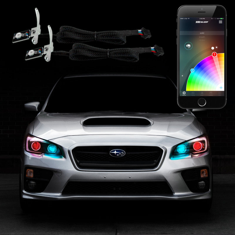 XKGlow 2xRGB Demon Eye Million Color XKGlow Smartphone App Controlled Kit - Part XK042009