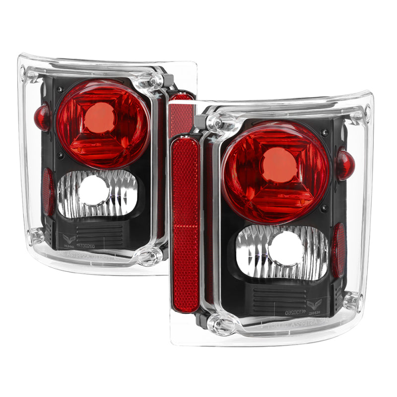 xTune Chevy Suburban 73-91 Euro Style Tail Lights - Black ALT-JH-CCK73-BK SPYDER