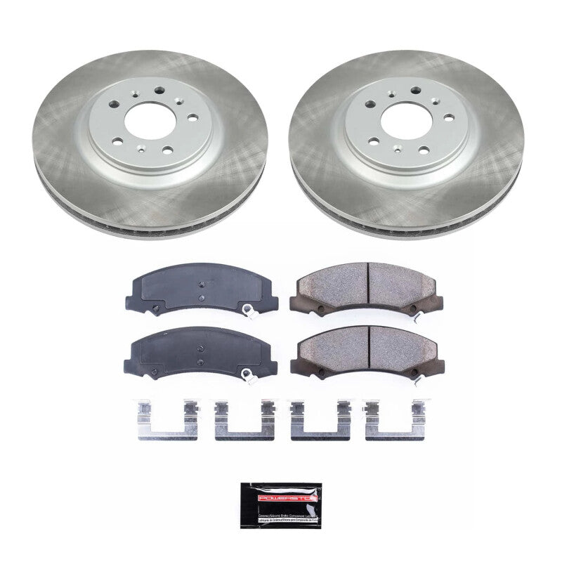 Power Stop 14-16 Chevrolet Impala Limited Front Semi-Coated Rotor Kit PowerStop