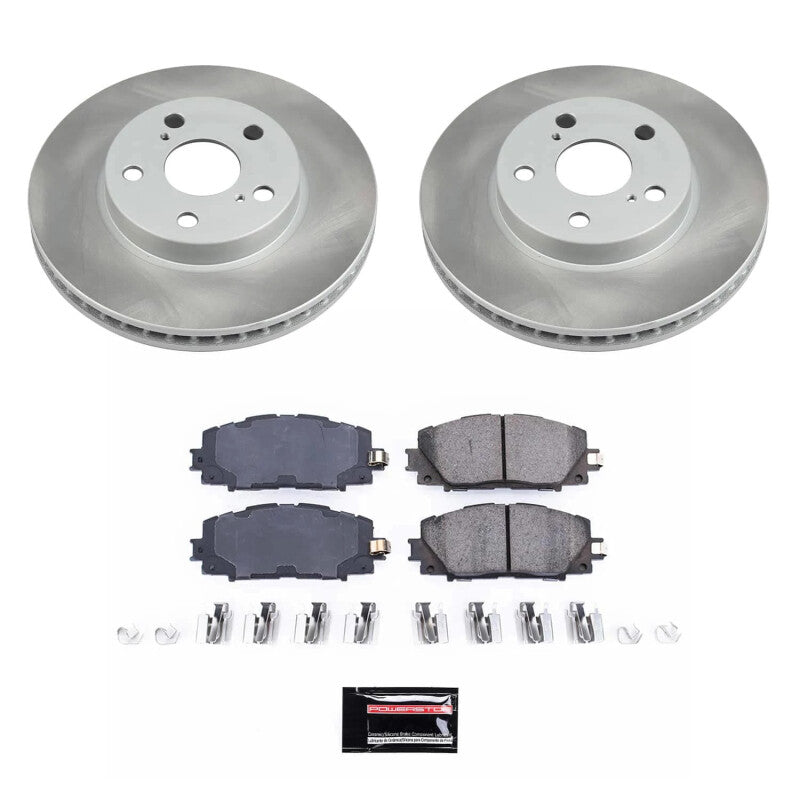 Power Stop 12-15 Toyota Prius Plug-In Front Semi-Coated Rotor Kit PowerStop