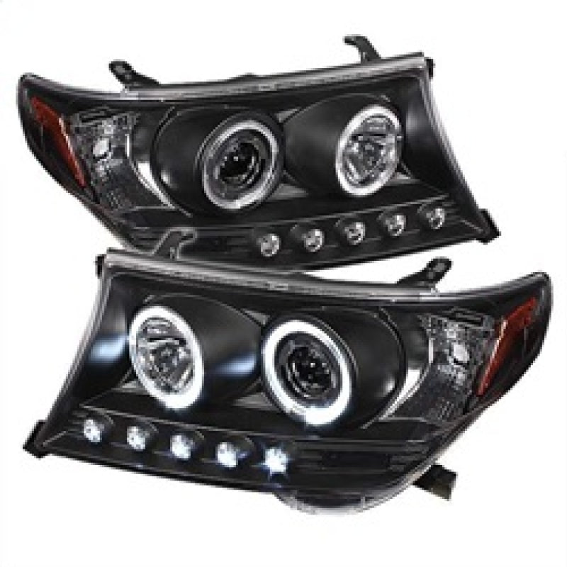 Spyder Toyota Land Cruiser 08-11 Projector Headlights LED Halo LED Blk PRO-YD-TLAND08-HL-BK SPYDER