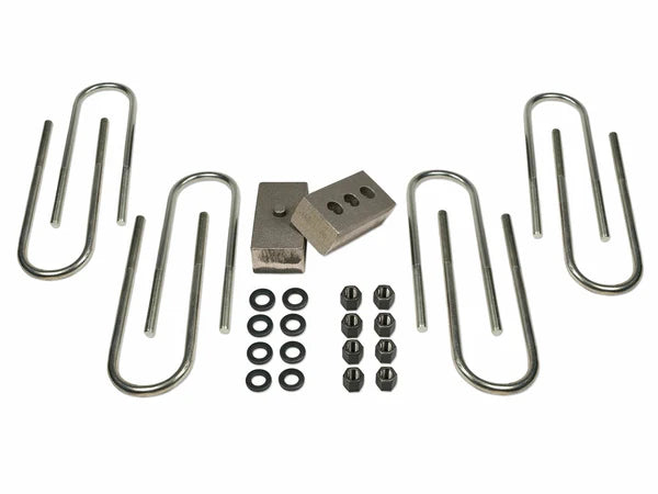 Tuff Country 2in Rear Block & U-Bolt Kit – 2003–2013 Ram 2500 / 2003–2022 Ram 3500 4WD (3.5in or 4in Axle) (97095)