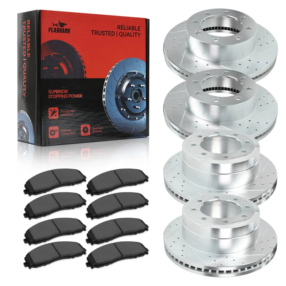 Power Stop 10-11 Ford F-250 Super Duty Front and Rear Semi-Coated Rotor Kit
