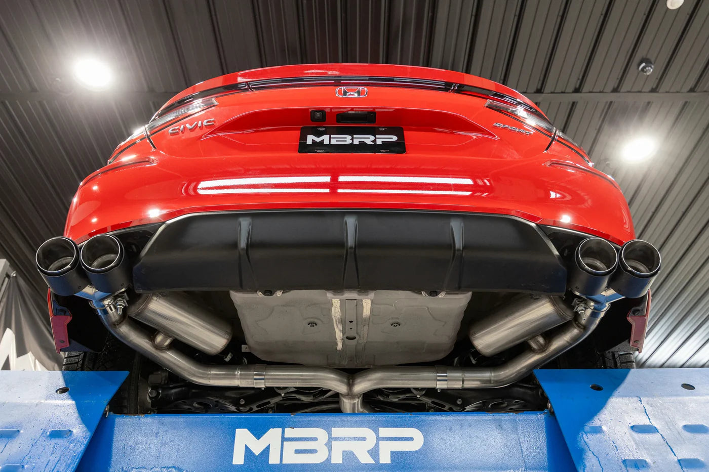 MBRP 3‑Inch Cat‑Back Exhaust | Street Profile | Dual Rear Exit | Aluminized Steel with Polished Tips | Honda Civic Sport Touring (1.5 L Turbo) | S4906AL