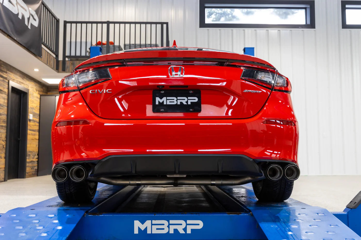 MBRP 3‑Inch Cat‑Back Exhaust | Street Profile | Dual Rear Exit | Aluminized Steel with Polished Tips | Honda Civic Sport Touring (1.5 L Turbo) | S4906AL