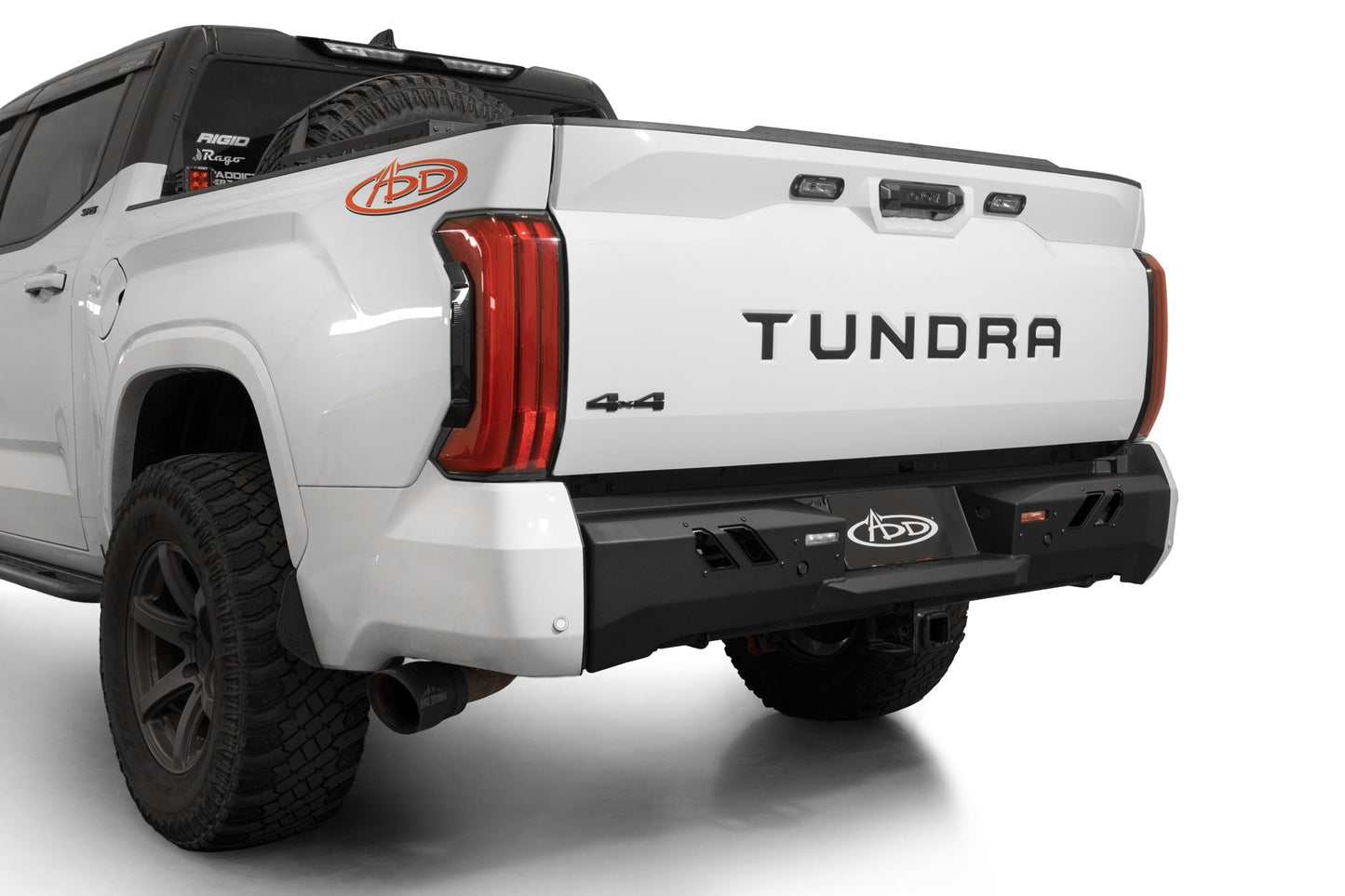 ADD 2022+ Toyota Tundra Black Label Rear Bumper - Hammer Black w/ Satin Black Panels