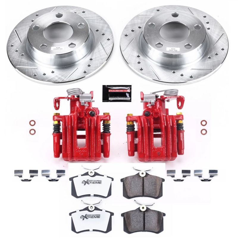 Power Stop 98-04 Audi A6 Quattro Rear Z26 Street Warrior Brake Kit w/Calipers PowerStop