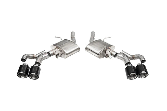 Corsa 22-24 Cadillac CT5-V Blackwing 3in Axle-Back - Act. Exh. - Dual Rear Exit - Twin 4.5in CF Tips 21322CF