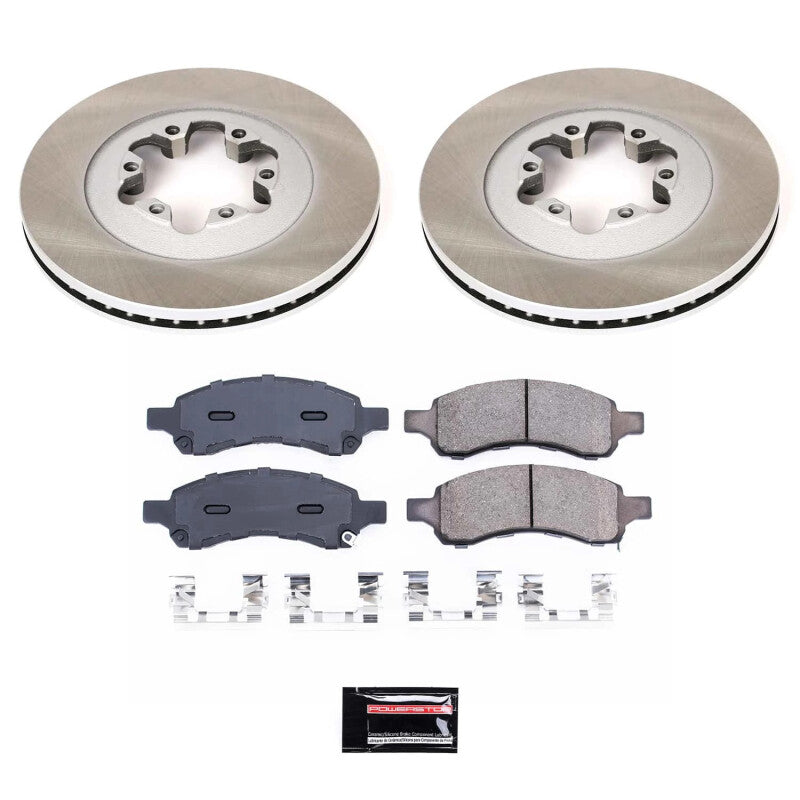 Power Stop 09-12 GMC Canyon Front Semi-Coated Rotor Kit PowerStop