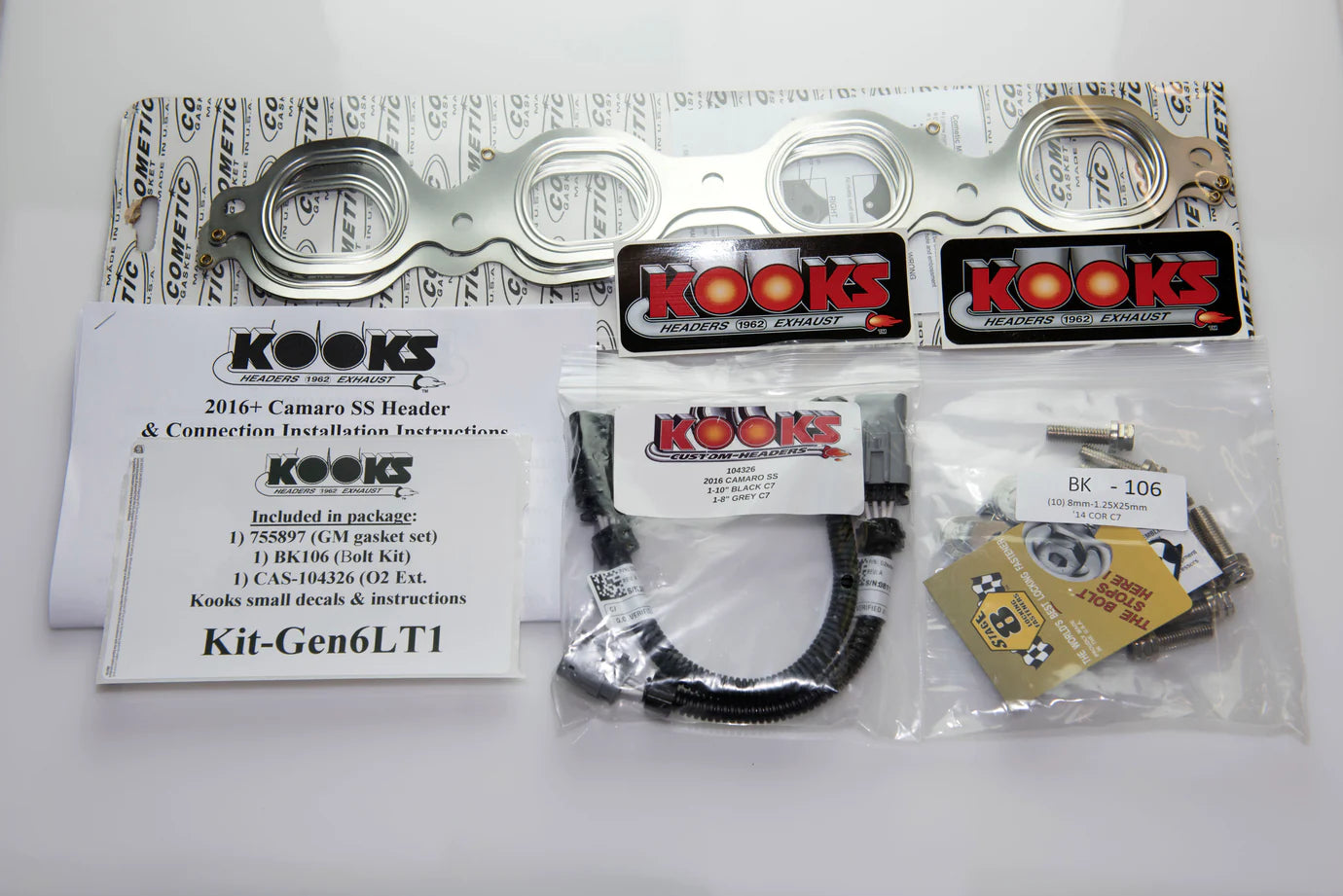 Kooks 2260H430 1-7/8" Long Tube Headers w/ GREEN Catted OEM Connection | 2016–2024 Camaro SS/ZL1