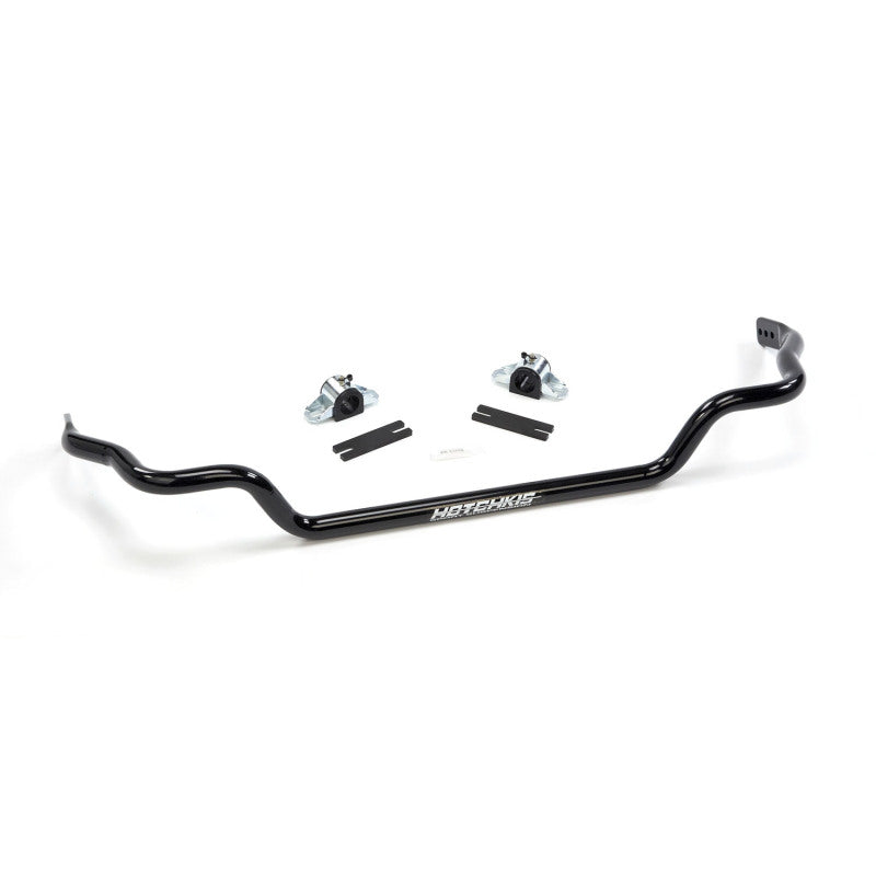 Hotchkis Front Sway Bar – fits 2001–2006 BMW E46 M3; high-strength tubular steel anti-roll bar with polyurethane bushings, mounting brackets, and powder-coated finish for improved front-end handling, SKU 22826F.