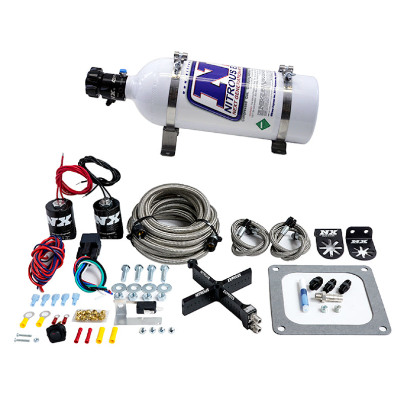 Nitrous Express 4500 Covert Crossbar Plate System, Stage 6 50-300 HP (5 lb Bottle) - 63071-05