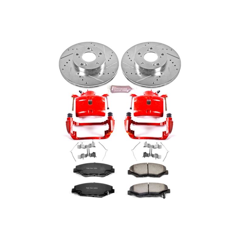 Power Stop 02-04 Honda CR-V Front Z36 Truck & Tow Brake Kit w/Calipers PowerStop