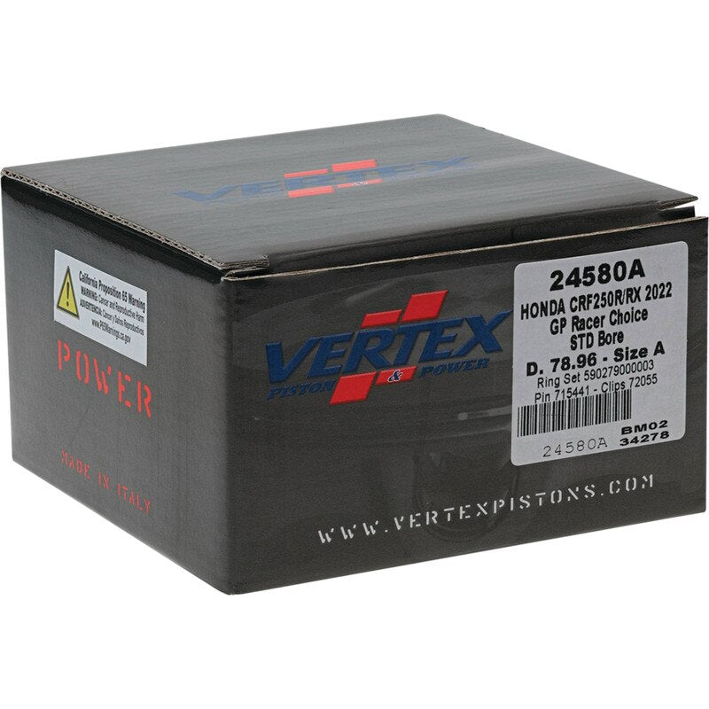 Vertex Forged GP Racer's Choice Piston Kit for 2022-2023 Honda CRF 250 R & More - 24580A