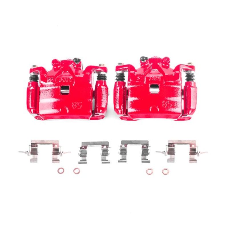 Power Stop 11-17 Nissan Juke Front Red Calipers w/Brackets - Pair PowerStop