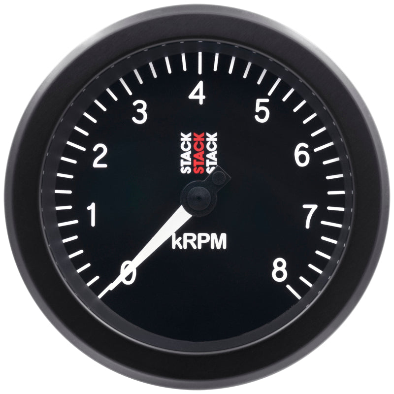Autometer Stack Sport 88mm 0-8K RPM Tachometer - Black ST100-08