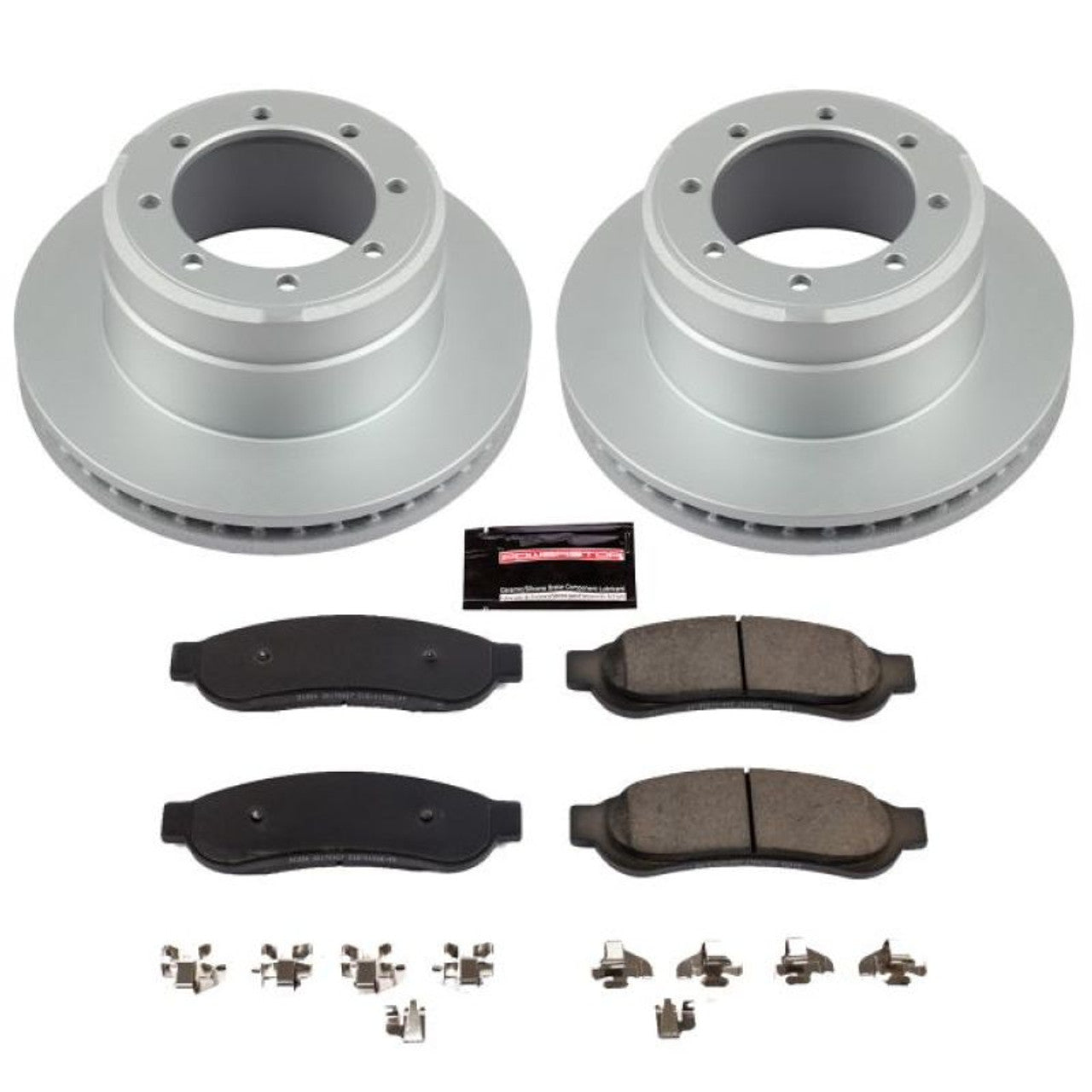 Power Stop 10-12 Ford F-350 Super Duty Rear Z17 Coated Brake Kit