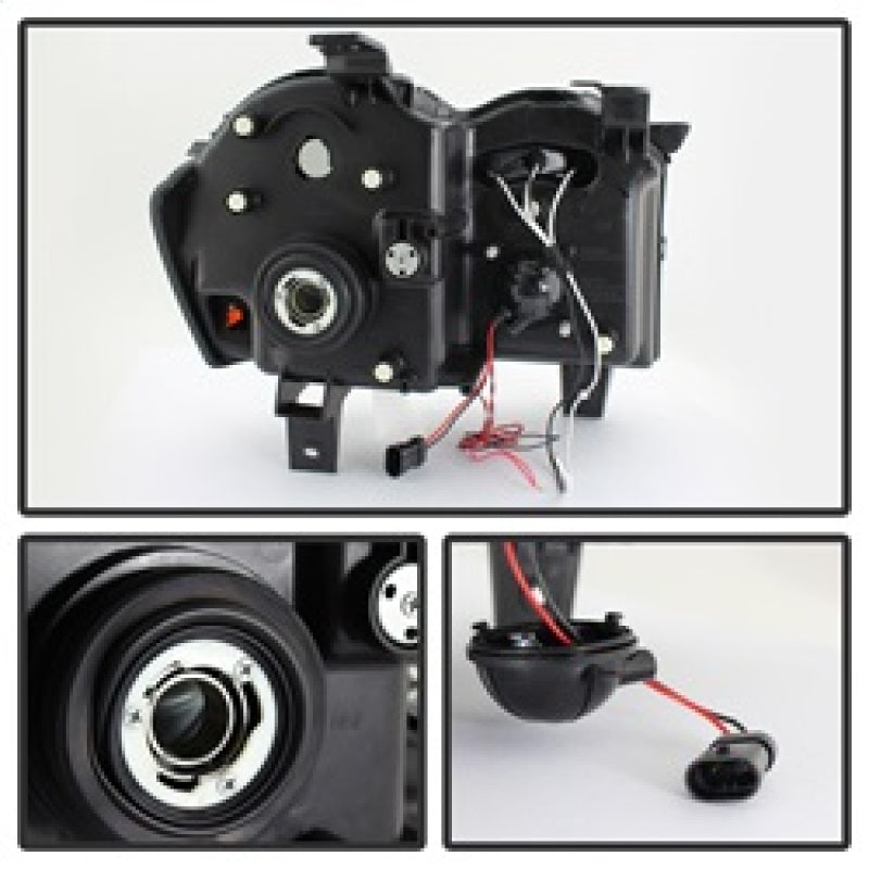 Spyder Jeep Grand Cherokee 05-07 Projector Headlights LED Halo LED Blk Smke PRO-YD-JGC05-HL-BSM SPYDER