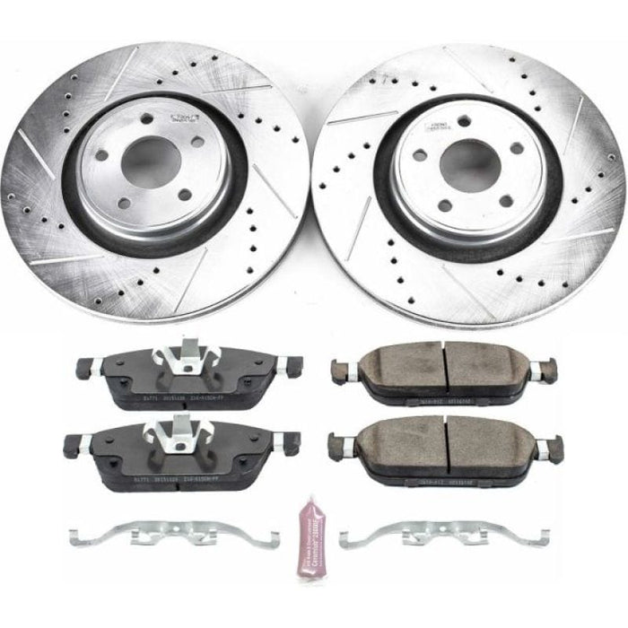 Power Stop 15-18 Ford Focus Front & Rear Z17 Evolution Geomet Coated Brake Kit
