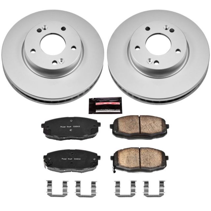 Power Stop 14-16 Kia Soul Front Z17 Evolution Geomet Coated Brake Kit PowerStop