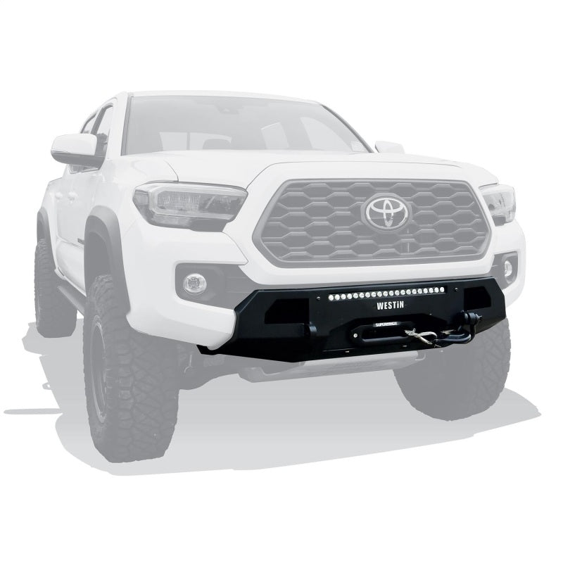Westin 16-23 Toyota Tacoma Pro-Series Mid Width Front Bumper - Textured Black Westin