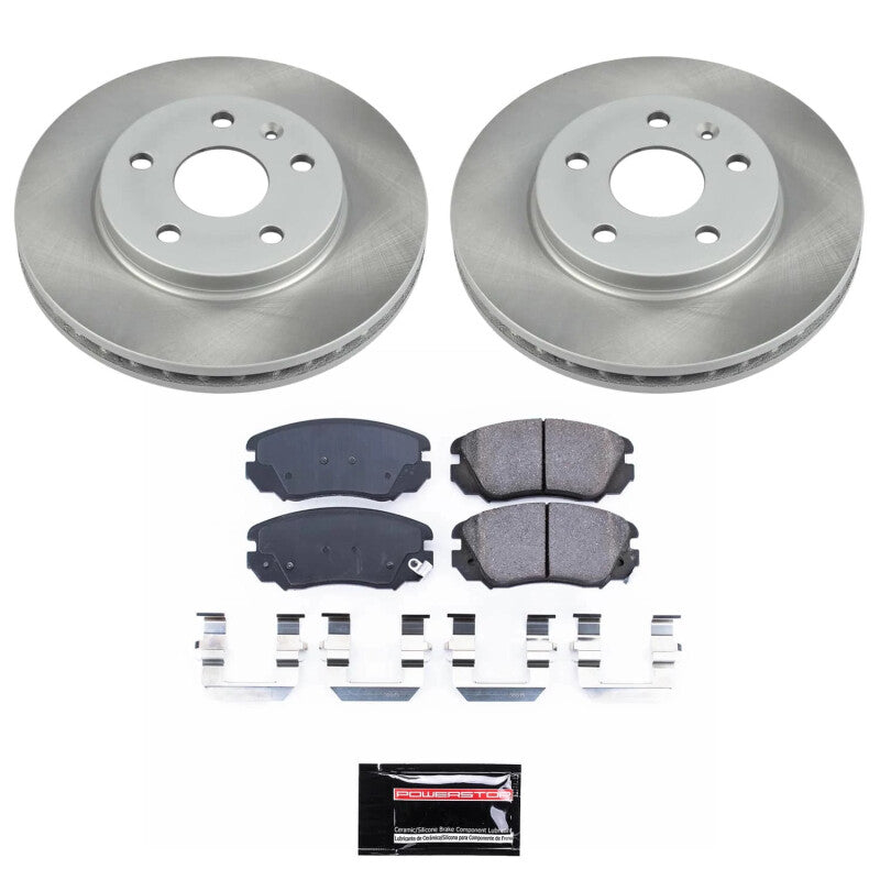 Power Stop 10-11 Saab 9-5 Front Semi-Coated Rotor Kit PowerStop