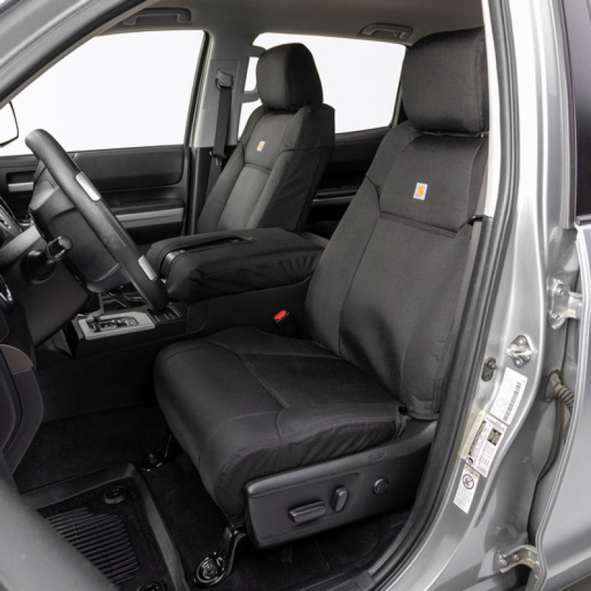 Covercraft Carhartt Super Dux PrecisionFit Seat Covers for 2021-2024 F-150 Front Row Black - GTF4251ABCOBK