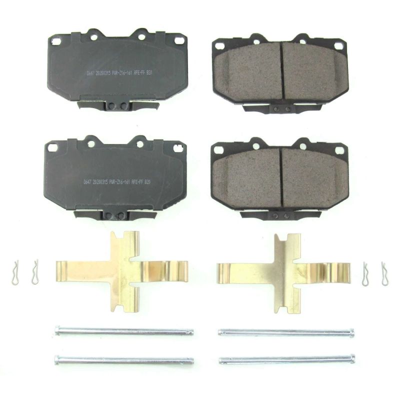Power Stop 89-96 Nissan 300ZX Front Z17 Evolution Ceramic Brake Pads w/Hardware PowerStop