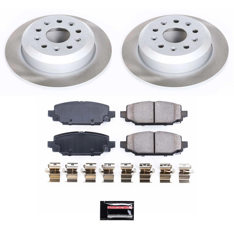 Power Stop 18-22 Jeep Wrangler Rear Semi-Coated Rotor Kit PowerStop