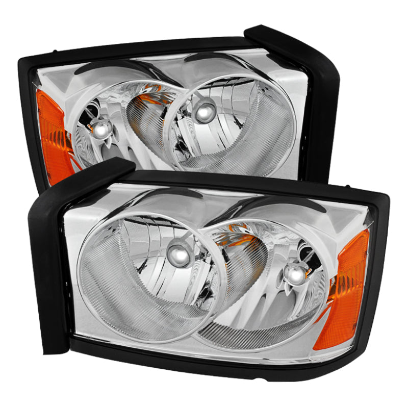 Xtune Dodge Dakota 05-07 Crystal Headlights Chrome HD-JH-DDAK05-AM-C SPYDER