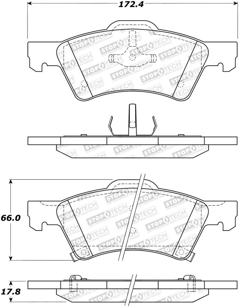 StopTech Street Disc Brake Pads - 305.08570 Stoptech