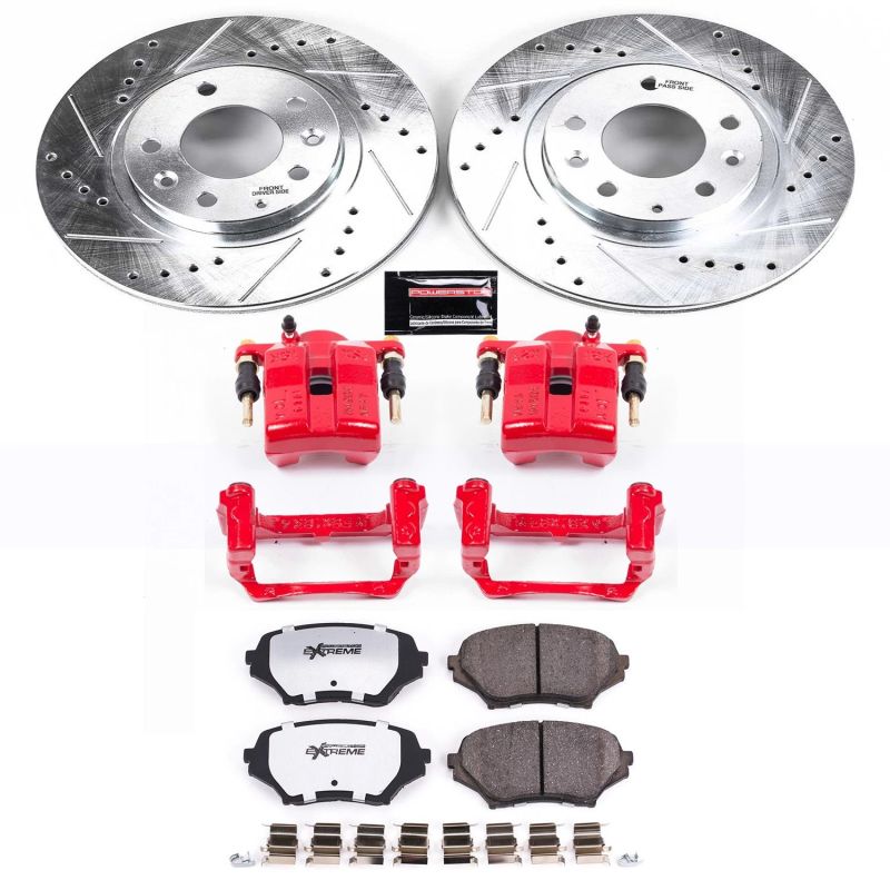Power Stop 06-15 Mazda MX-5 Miata Front Z26 Street Warrior Brake Kit w/Calipers PowerStop