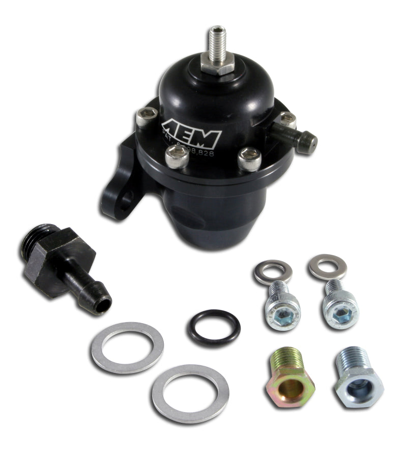 AEM 98-99 Acura CL / 00-05 S2000 / 98-02 Accord / 96-00 Civic Black Adjustable Fuel Pressure Regulat AEM