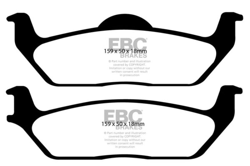 EBC Yellowstuff Front Brake Pads | 98-99 Ford F150 4.2 (2WD) (Rear Wheel ABS)