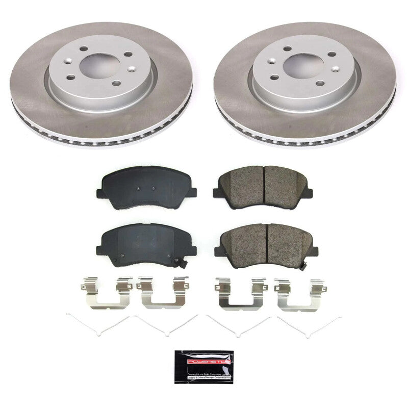 Power Stop 18-22 Kia Rio Front Semi-Coated Rotor Kit PowerStop