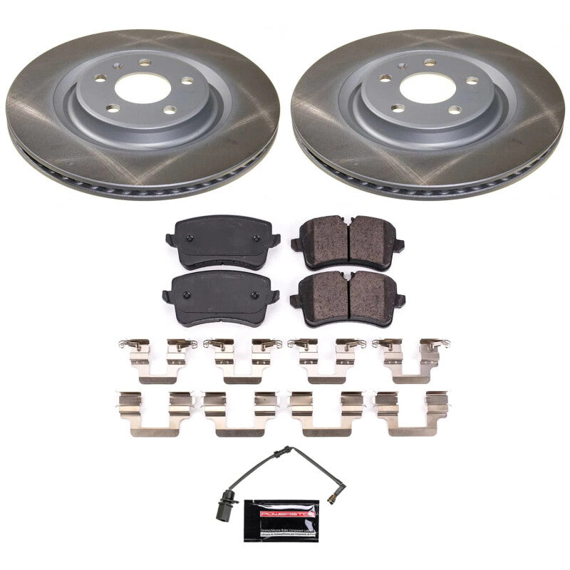 Power Stop 13-14 Audi A8 Quattro Rear Semi-Coated Rotor Kit PowerStop