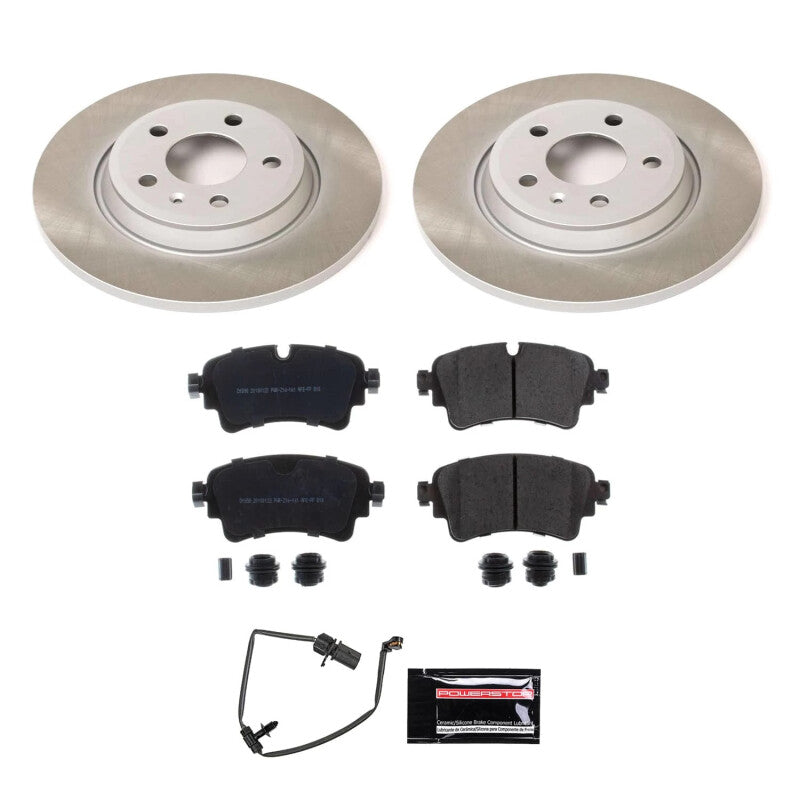 Power Stop 17-20 Audi A4 Rear Semi-Coated Rotor Kit PowerStop