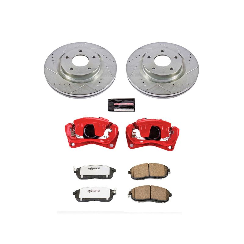 Power Stop 07-10 Nissan Altima Front Z26 Street Warrior Brake Kit w/Calipers PowerStop