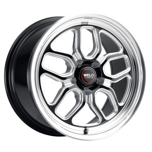 Weld S107 20X8 Laguna 5X127 ET00 BS4.50 Gloss Black MIL Dia 78.1