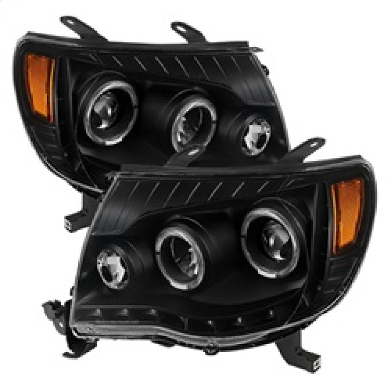 Xtune Toyota Tacoma 05-11 Halo Projector Headlights Black PRO-JH-TT05-LED-BK SPYDER
