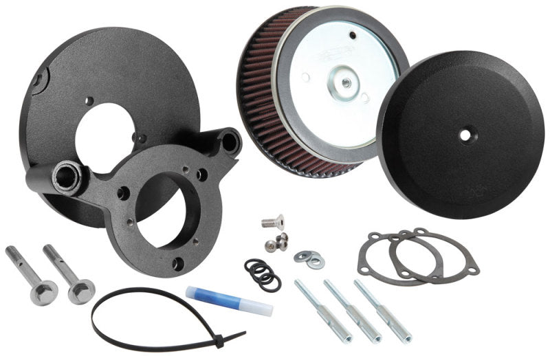 K&N 99+ Harley Davidson Street Metal Intake System - Hammer Black K&N Engineering