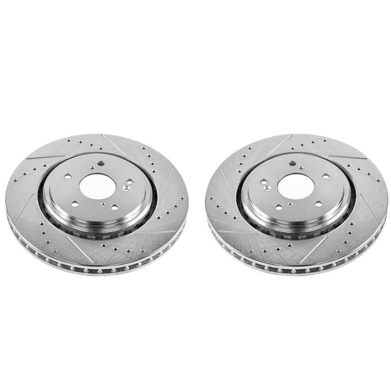 Power Stop 14-16 Acura MDX Front Evolution Drilled & Slotted Rotors - Pair PowerStop