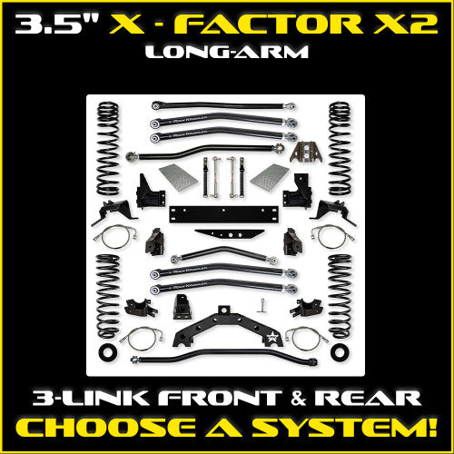 Rock Krawler 2018+ Jeep Wrangler JL 4DR 3.5in X Factor X2 Long Arm Suspension